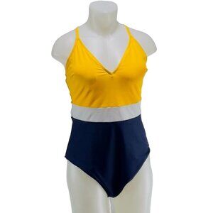 CUPSHE Active Swim Women's Polyester One Piece Multicolor Built In Bra Size XXL